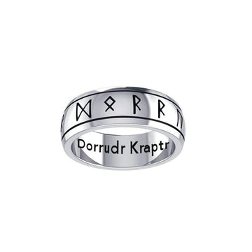 Steve Miller Odin Strength Runic Silver Spinner Ring TRI2194 - Jewelry